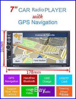 Universal 7 Car HD Radio MP5 Player GPS Navigation Rear View Camera Bluetooth
