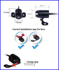 Universal HD Dual Motorcycle Cameras Kit DVR Recorder Front+Rear View Waterproof