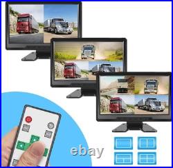 VSYSTO X10 HD Backup Camera and Dashcam System 10-inch LCD Quad Split View with