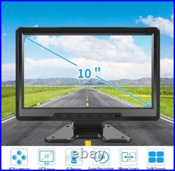 VSYSTO X10 HD Backup Camera and Dashcam System 10-inch LCD Quad Split View with