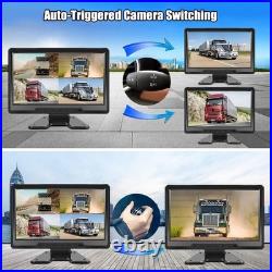 VSYSTO X10 HD Backup Camera and Dashcam System 10-inch LCD Quad Split View with