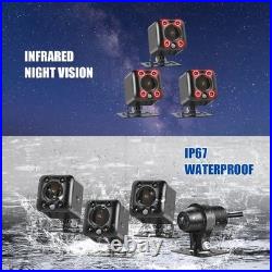 VSYSTO X10 HD Backup Camera and Dashcam System 10-inch LCD Quad Split View with