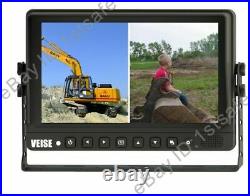 Veise 9 Inch Reverse Rear View Back Up Camera System, Split/quad Tft LCD