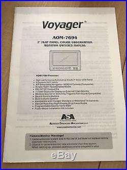 Voyager 7in HD Multi-Screen Rear View LCD Monitor with 4 Camera Inputs