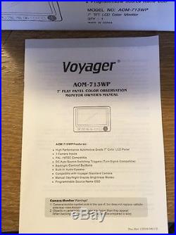 Voyager AOM713 7 Rear View Wide Format LCD Monitor with 3 Camera Inputs