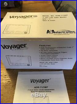 Voyager AOM713 7 Rear View Wide Format LCD Monitor with 3 Camera Inputs
