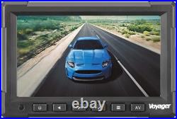 Voyager VOM718 7 Rear View Wide Format LCD Backup Monitor with 3 Camera Inputs