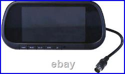 Voyager VOM74MM 7 Rearview Mirror Monitor with 3 Inputs for Rear and Side Cameras