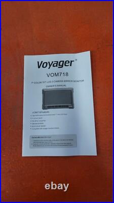 Voyager Vom718 7 Rear View Wide Format LCD Backup Monitor With 3 Camera Inputs