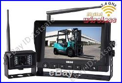 Wireless Rear View Backup System 7lcd+1 Color Waterproof Ir Camera For Forklift