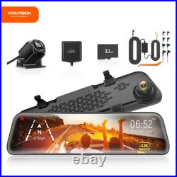 WOLFBOX 12 G840S Mirror 4K Dash Cam Backup Camera 2160P Full HD Free SD & GPS WOLFBOX 12 G840S Mirror 4K Dash Cam Backup Camera 2160P Full HD Free SD & GPS