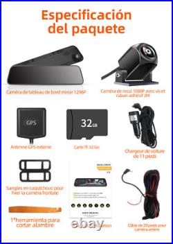 WOLFBOX 12 G840S Mirror 4K Dash Cam Backup Camera 2160P Full HD Free SD & GPS WOLFBOX 12 G840S Mirror 4K Dash Cam Backup Camera 2160P Full HD Free SD & GPS