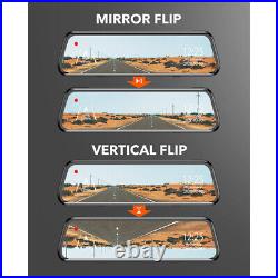 WOLFBOX 2.5K Mirror Dash Cam with WiFi, 10 Rear View Mirror Camera Free TF Card