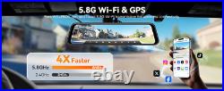 WOLFBOX 4K 12 G850 PRO Dash Cam Mirror Car Rear View Dual Camera Night Vision