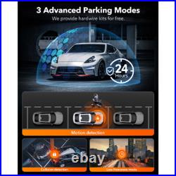 WOLFBOX Car DVR Video Recorder 12 Media Rearview Mirror 3 Channel GPS Dash Cam