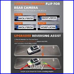 WOLFBOX G900 4K Mirror Dash Cam Front and Rear View Dash Cam Free SD Card
