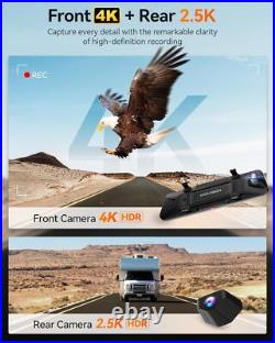 WOLFBOX G900 PRO Mirror Dash Cam STARVIS 2 IMX678 WIFI Rear View Mirror Camera