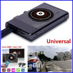 WiFi 1080P Full HD Motorcycle Camera Hidden DVR Recorder+RearView Camera DashCam