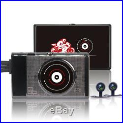 WiFi Motorcycle DVR Wide-angle Front 1080P Full HD&Rear 720P HD View Dual Camera