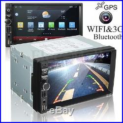 Wifi 2 Din 7 TFT Touch Screen Car MP5 Player GPS Radio Stereo +Rear View Camera