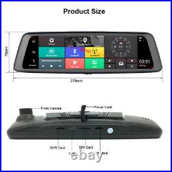 Wifi Android Car DVR 4 Cameras car Video Recorder 4G 10 Media Rearview Mirror