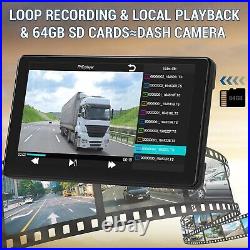 Wired Backup Camera System 9'' Split Touchscreen LCD 4X 1080P Waterproof Cams