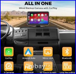 Wired Backup Camera System with Carplay & Android Auto, 10'' Touch
