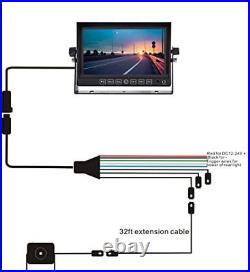 Wired Rear View Reverse Backup Camera System Kit 7 Monitor with Audio, Parking
