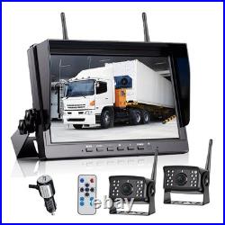 Wireless 10.1 DVR 4-Screen Monitor +2x 1080P Backup Rear View Cameras Truck RV Wireless 10.1 DVR 4-Screen Monitor +2x 1080P Backup Rear View Cameras Truck RV
