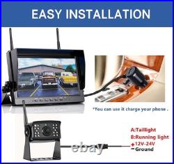 Wireless 10.1 DVR 4-Screen Monitor +2x 1080P Backup Rear View Cameras Truck RV Wireless 10.1 DVR 4-Screen Monitor +2x 1080P Backup Rear View Cameras Truck RV