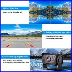 Wireless 10.1 DVR 4 Split Monitor 1080P Rear View Camera for Truck RV Trailer