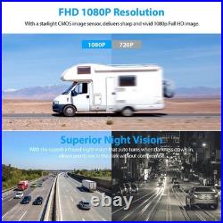 Wireless 10.1 DVR Monitor RV Truck Boat Magnetic Solar HD 1080P Backup Camera