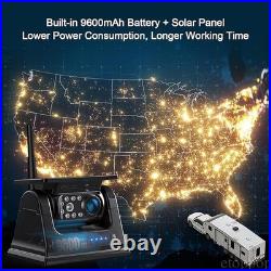 Wireless 10.1 DVR Monitor RV Truck Boat Magnetic Solar HD 1080P Backup Camera