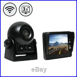 Wireless 3.5 Monitor Magnetic Trailer Hitch Rear View Camera Plug&Play Caravan