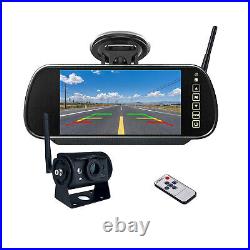 Wireless 7 Mirror Monitor DVR 1080p Backup Camera for Caravan Trailer Rear View