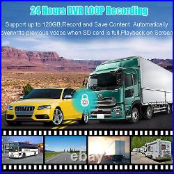 Wireless 7 Mirror Monitor DVR 1080p Backup Camera for Caravan Trailer Rear View