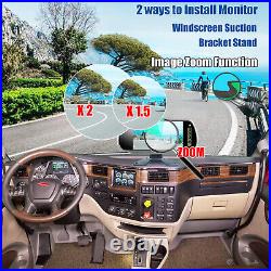 Wireless 7 Mirror Monitor DVR 1080p Backup Camera for Caravan Trailer Rear View