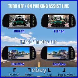 Wireless 7 Mirror Monitor DVR 1080p Backup Camera for Caravan Trailer Rear View