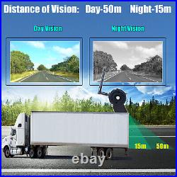 Wireless 7 Mirror Monitor DVR 1080p Backup Camera for Caravan Trailer Rear View