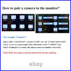 Wireless 7 Mirror Monitor DVR 1080p Backup Camera for Caravan Trailer Rear View