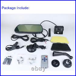 Wireless 7 Mirror Monitor DVR 1080p Backup Camera for Caravan Trailer Rear View
