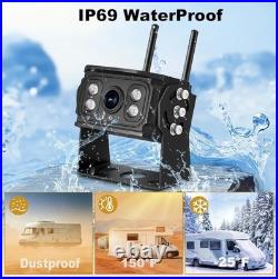 Wireless Backup Camera 10 Inch Touchable 4 CH Monitor System, 2 HD 1080P IP69K