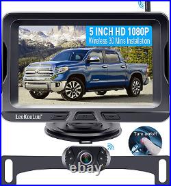 Wireless Backup Camera 5 Inch Rear View Monitor Kit HD 1080P Bluetooth Reverse C