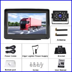 Wireless Backup Camera 7 Monitor Truck Car Rear View Reverse Parking System Kit