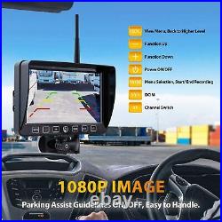 Wireless Backup Camera System 7'' Rear View Monitor For Truck RV Trailer Van Bus