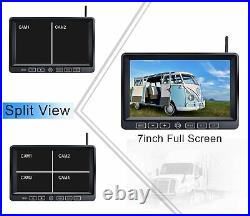 Wireless Backup Camera System Kit 7'' Monitor Reverse Rear View Digital FHD B701