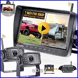 Wireless Backup Camera for RV Trailer HD 1080P Bluetooth Dual Rear View Camer
