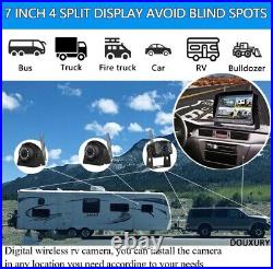 Wireless Backup Camera for RV Truck Trailer Camper Digital 3 Rear/Side View Cam
