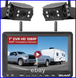 Wireless Backup Camera for Truck HD 7 Monitor Night Vision with IP69 Waterproof
