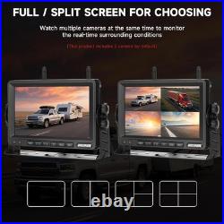 Wireless Backup Camera for Truck HD 7 Monitor Night Vision with IP69 Waterproof